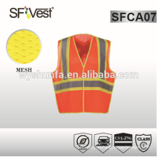 2015 nuevo equipo de seguridad y seguridad para el chaleco de tela de malla conforme CSA Z96-09, CLASE 2